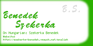 benedek szekerka business card